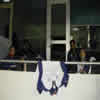 The English Dressing Room with Robert Key, Adam Hollioake, James Kirtley in the foreground