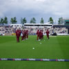 West Indies warming up