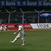 An upset Andrew Flintoff walks back