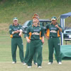 Jamie How, Glen Sulzberger and Ross Taylor at fielding practice