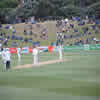 Shoaib Akhtar bowls to Stephen Fleming