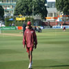 Brian Lara prepares for play.