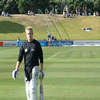 Scott Styris walking off after batting practice