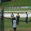 Rangana Herath, Mahela Jayawardene, Lasith Malinga & Ruchira Perera (walking away)