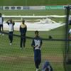 Ruchira Perera (background), Rangana Herath, Mahela Jayawardene, Lasith Malinga & Kumar Sangakkara (with helmet)