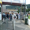 Stephen Fleming leaves the field after a break in play