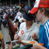 Chris Read signs some autographs