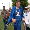 Steve Harmison returns from the pool