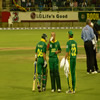 Boeta Dippenaar with Herschelle Gibbs and Dale Steyn